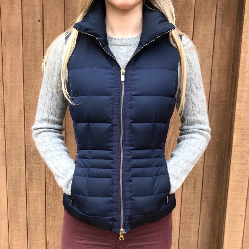 Lily Pulitzer Navy Blue Down Vest